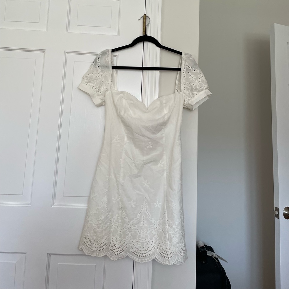 with jean white dress nwt